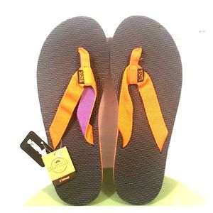NWT Orange/Purple Teva Sandals